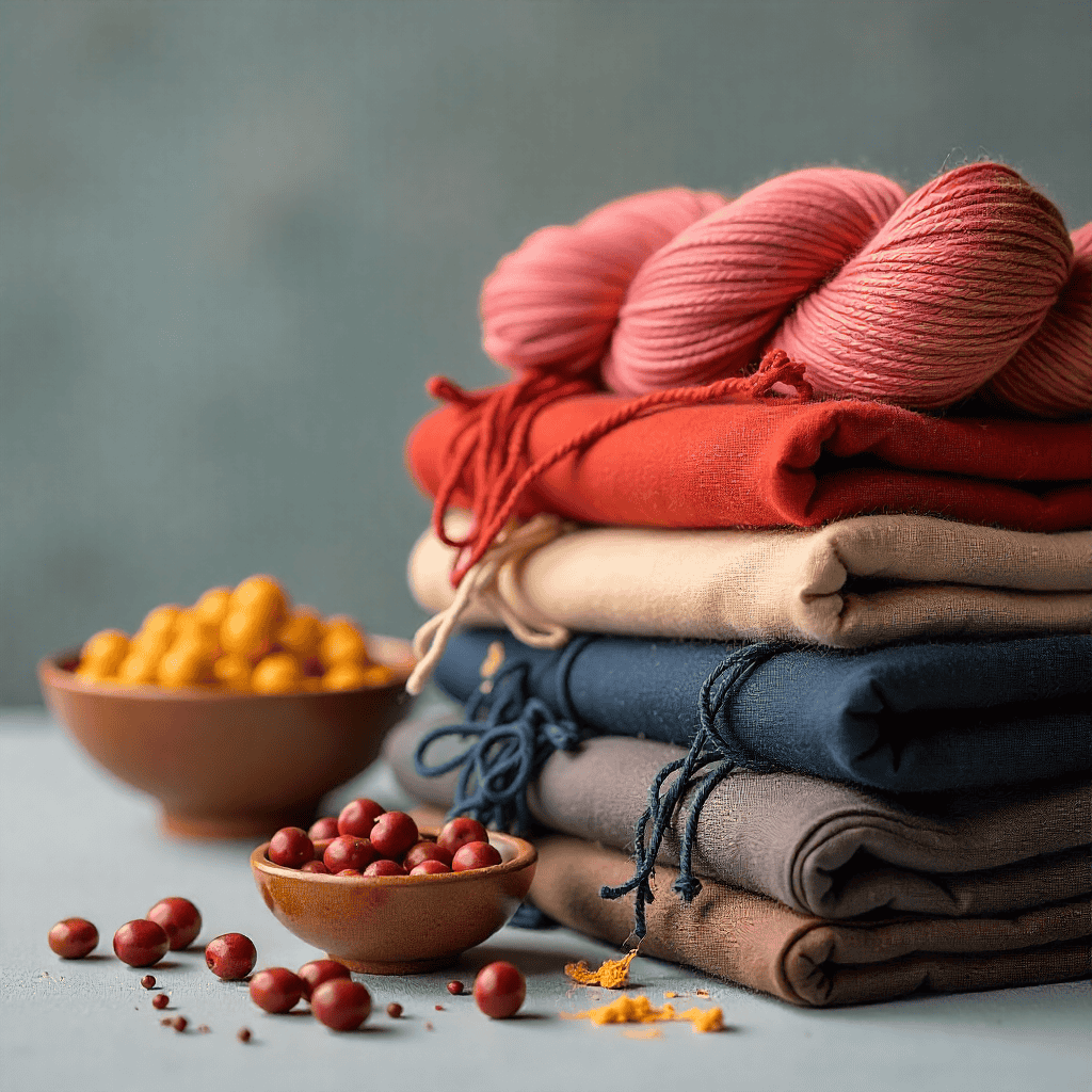 Colorful thread spools arrangement